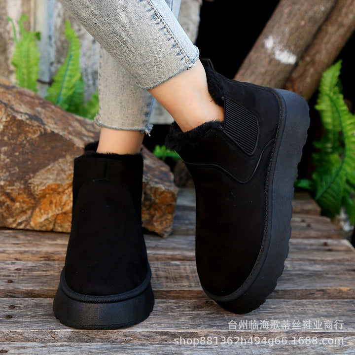 Theresa | Cozy Wedge Platform Chelsea Ankle Boots