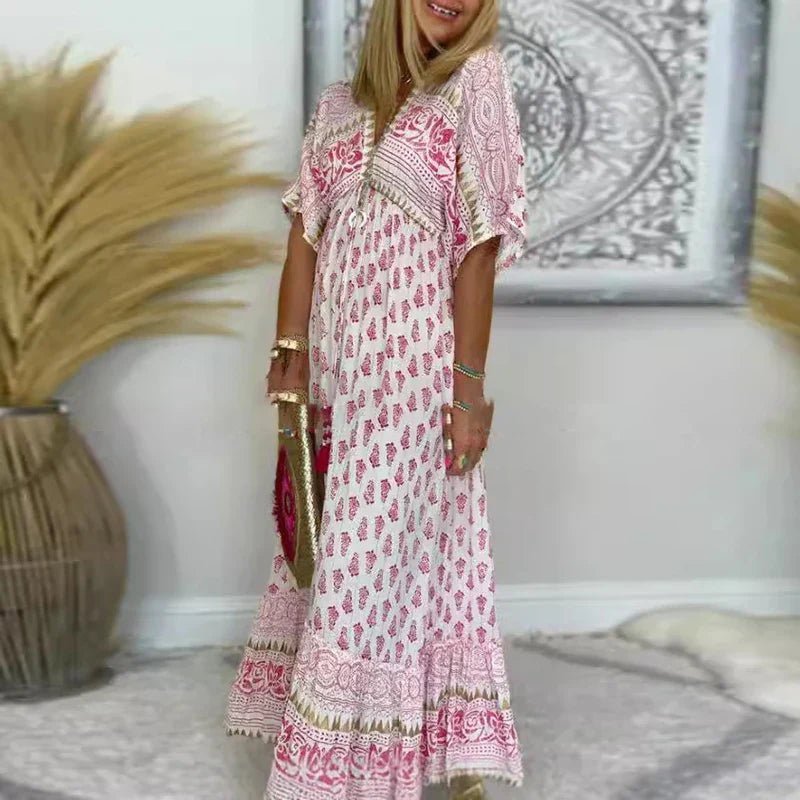 Vera | Raffineret Bohemeprint Maxikjole som Gallakjole