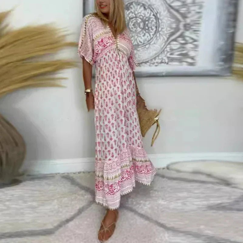 Vera | Raffineret Bohemeprint Maxikjole som Gallakjole
